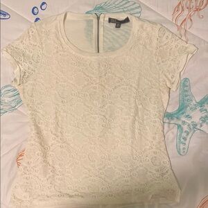 Elegant Cream Lace Top